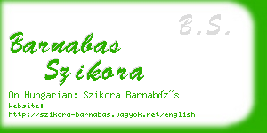 barnabas szikora business card